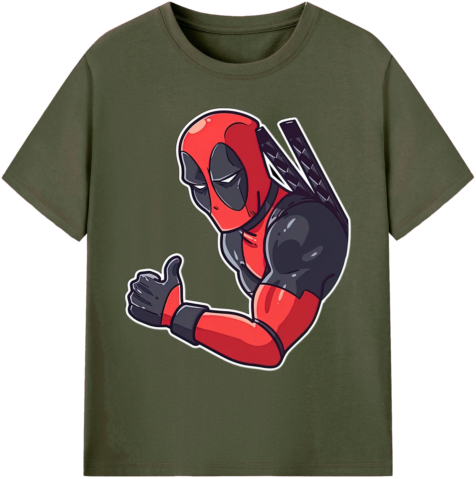 （画像用） Deadpool デッドプール 綿100％ メンズ半袖Tシャツ｜肌触りやわらか＆通気性